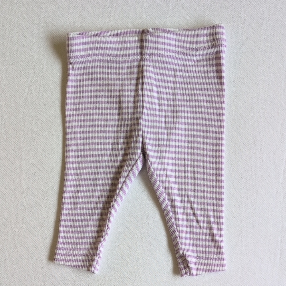 george ribbed purple striped leggings 0-3 months baby girl